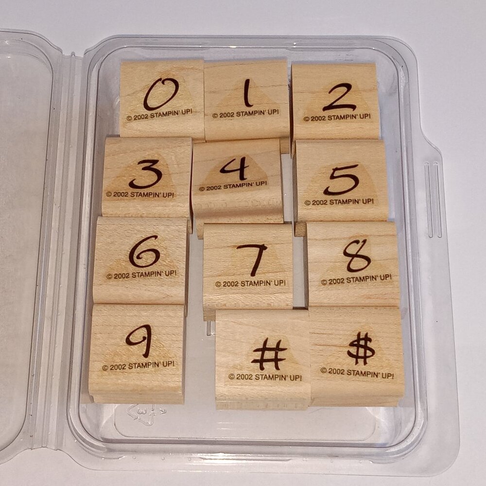 2002 Stampin' Up! Numbers Wooden Stamps - Picture 1 of 8